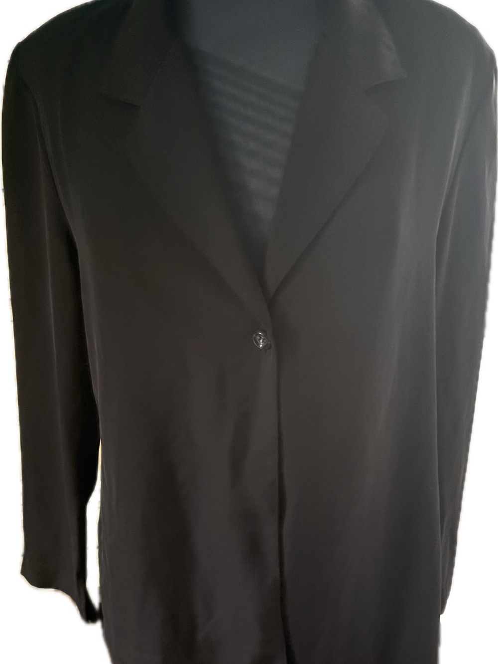 Classic Black Single-Button Blazer Jacket
